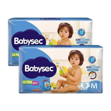 Imagem de KIT 2 Fraldas BabySec Ultra Mega Tamanho M 38 Unidades