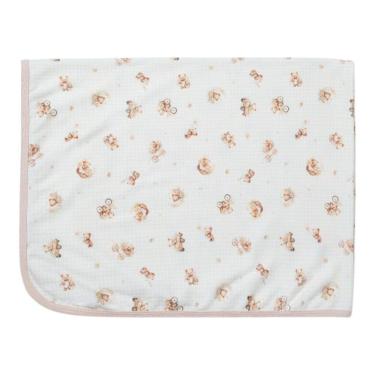 Imagem de Cueiro Bebê Estampado Suedine New Baby Rosa Pêssego - Hug