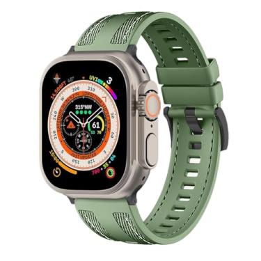 Imagem de FAGWIG Pulseira esportiva trançada de nylon de silicone compatível com Apple Watch séries 10, 9, 8, 7, 6, 5, 4, 3, 2 e 1, Ultra, 2 mulheres, para Apple Watch de 49 mm, 46 mm, 45 mm, 44 mm, 42 mm, 41