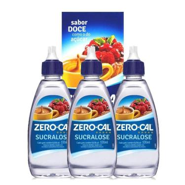 Imagem de Adoçante Zero Cal Sucralose Liquido 100Ml Kit 3