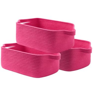 Imagem de KALLAX Cesta pequena de tecido, 35 x 25 x 14 cm, pequenas cestas de armazenamento para organização, cestas de presente vazias, caixas de armazenamento fofas para prateleiras, cesta de brinquedos para