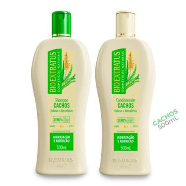 Imagem de Shampoo + Condicionador Cachos Bio Extratus 500ml  Definição e Brilho