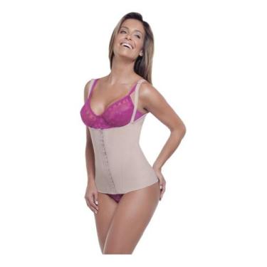 Imagem de Cinta Corselet Esbelt 458 Abdominal Modeladora Casapaula, Chocolate, E