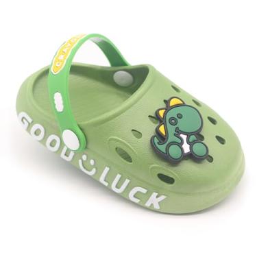 Imagem de icosylify Sapatos Infantis De 0 A 8 Anos Para Meninas E Meninos, Tamancos, Sandálias, Jardim, Dinossauro, Desenho Animado, Chinelos Praia Antiderrapantes, Chinelo Criança Verde 5