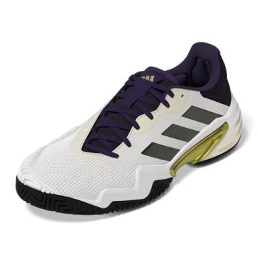 Imagem de adidas Tênis masculino Barricade 13, Branco/preto/aurora ameixa, 45