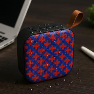 Imagem de Caixa de Som Bluetooth Portátil à Prova d’Água – Som Potente, Design Compacto e Multifuncionalidade (Vermelho e Azul)