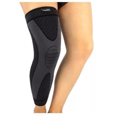 Imagem de Joelheira De Compressão Longbrace Preto Alasca - Suporte e Conforto - 