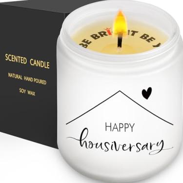 Imagem de AWIZ Presente Happy Housiversary Candle - Presentes de aniversário de casa, presente de fechamento de corretor de imóveis, presente de agradecimento ao cliente, presentes para proprietários, marketing