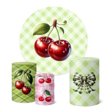 Imagem de Trio Capas Cilindro + Painel Redondo 1,50m Cerejinha (K1CER028)