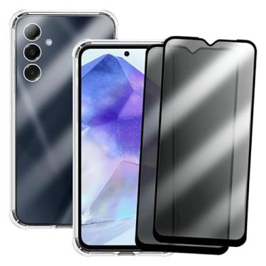 Imagem de Kit Capa Capinha Case + 2 Películas de Vidro 3d Para Samsung Galaxy A55