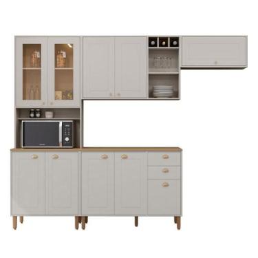 Imagem de Cozinha Tunísia Completa 263cm com 10 Portas e 2 Gavetas - Loja DoceLa