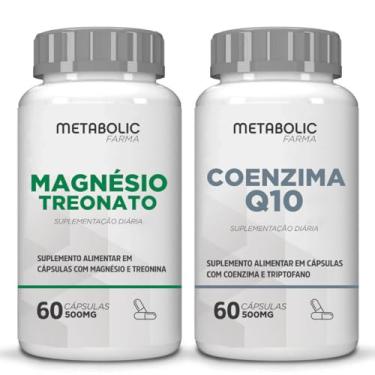 Imagem de Kit Magnésio Treonato + Coenzima Q10 500Mg 120 Cápsulas - Metabolic Farma