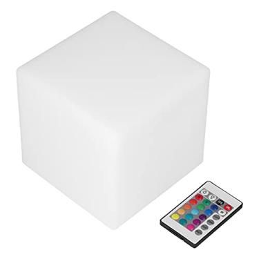 Imagem de Fafeicy LED Cube Light 16-Cor Controle Remoto Mood Lamp 4 Modos de Luz Noturna 15x15x15cm 360lm para Quarto Bar KTV