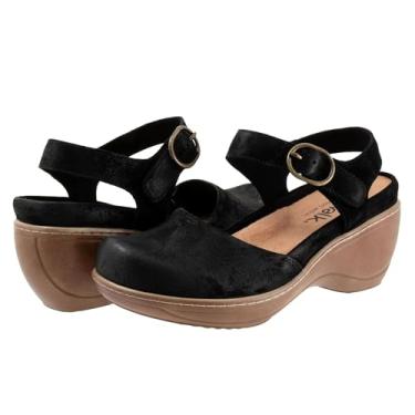 Imagem de SoftWalk Tamanco feminino Mabelle, Camurça preta, 9.5 Wide