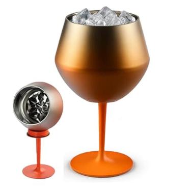 Imagem de Taça Copo Termico  Inox  2 em 1 Bebida Drink Vinho Cocktail Praia Piscina Confraternizaçao Evento Festa Entretenimento