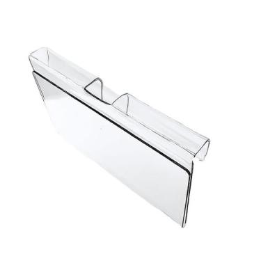 Imagem de Porta Etiqueta de Gancho 75x45mm Expositor Porta Preço PETG - 100 Und 