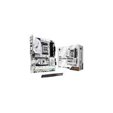 Imagem de Placa-Mãe ASRock X870 Steel Legend, AMD, ATX, AM5, DDR5, WiFi, Branco  - 90-MXBPQ