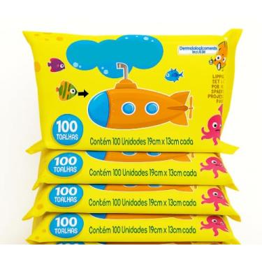 Imagem de Kit 400 Lenço Umedecido Kit Toalhas Umedecidas Bebe Praticidade e Cuidado em Cada Toque Linha Premium M5 Armarinhos