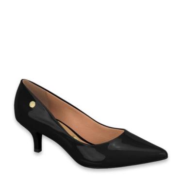 Imagem de Sapato Feminino Scarpin Vizzano Salto Baixo Bico Fino 1122828, Preto v
