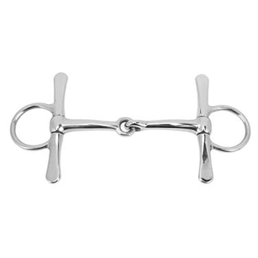 Imagem de KIMISS Bit Snaffle Full Cheek Horse - Bit de Boca Em Aço Inoxidável Com Rolo de Mascar para Treinamento e Controle de Cavalos