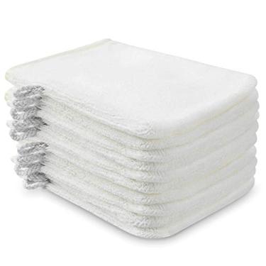 Imagem de PHOGARY Pacote com 10 luvas de microfibra para sabonete corporal, luvas macias para rosto, pano de spa de banho, luvas reutilizáveis para remoção de maquiagem, pano de lavagem estilo europeu, 15 x 20