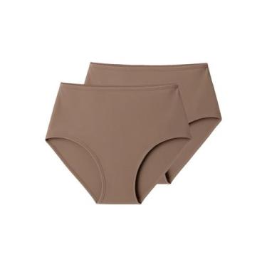 Imagem de Kit com 2 Calcinhas Alta Liz 50370, Bege, G