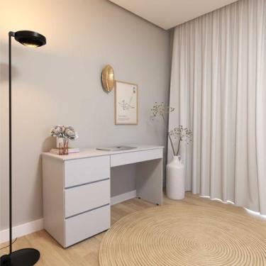 Imagem de Escrivaninha Luxemburgo com 4 Gavetas - Kit Cubos, Cinza