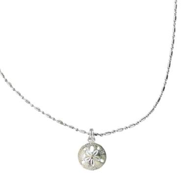 Imagem de BlueRica Colar com pingente de aço inoxidável com detalhes de cristal - borboleta, árvore da vida, sandália, cavalo-marinho, dólar de areia, gato em bola de fio, 16 Inches, Aço inoxidável, Sem Pedra