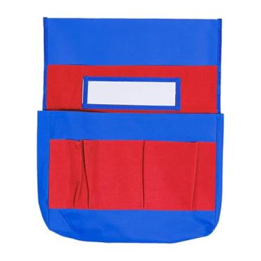 Imagem de AFXGUSD Bolsa de Armazenamento para Cadeira Escolar com Bolso Traseiro, Vermelho Azul