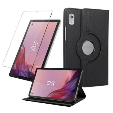 Imagem de Capa Giratória Couro Para Lenovo Tab M9 9 + Pelicula Tela