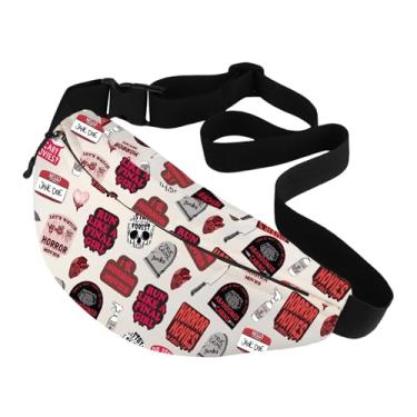 Imagem de CMNIM Pochete de terror para fãs de filmes de terror presente para amantes de crimes verdadeiros viciados em crimes, presente de festa de Halloween, 25811 Horror W, Diversidade