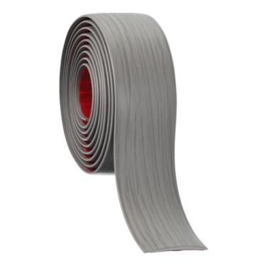Imagem de PATIKIL Faixa de transição de piso autoadesiva 4,1 cm x 6,6 pés, divisor plano de piso laminado de vinil para unir lacunas de piso portas cobertura de carpete azulejos cinza grão de madeira