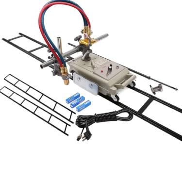 Imagem de CG1-30 Máquina de corte de tubo de gás linear reta de corte a gás de chama eficiente cortador de tocha portátil de corte de chama (acetileno + oxigênio), três trilhos de 70 cm