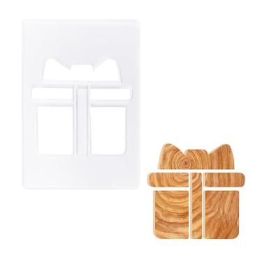 Imagem de Modelos de roteador de acrílico de Natal com formato de caixa de presente para carpintaria de férias, kit de artesanato decorativo de férias, ideias de presente faça você mesmo, estação do ano