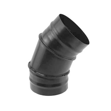 Imagem de Antrader Conector de duto de dobra de cotovelo de 45° graus, duto de aço galvanizado, adaptador de tubo de ventilação de secador de cotovelo para HVAC, 1 peça (100 mm/3,94")