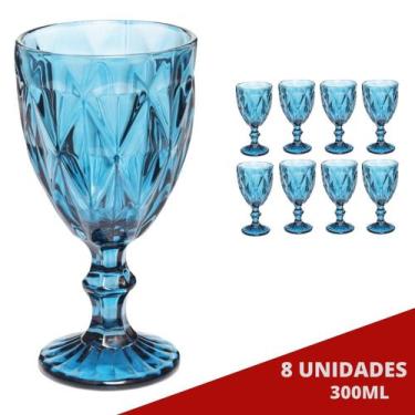 Imagem de 8 Taça Diamond Tendencia Drinks Água Suco Milkshake Sorvete - Ecos, Di