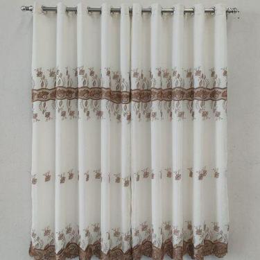 Imagem de Cortina Linho Bordado Gripir Guipir Luxo Janela Sala e Quarto Cozinha 