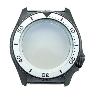 Imagem de FEIYASHI Relógio preto masculino de 42,5 mm, caixa de aço, bisel de cerâmica, vidro de safira para NH35 NH36/34, peças de relógio de coroa 3,8, NH35 NH34/36/38 Movimento + anel capítulo verde 7, Caixa