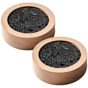 Imagem de CUIYAKI 2 peças de difusor de pedra vulcânica passiva pequeno para óleos essenciais, ótimo para decorar na mesa, escritório ou carro