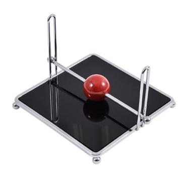 Imagem de Suporte de guardanapo quadrado para dispensador de guardanapo acrílico de metal de mesa cozinha, mesa de jantar, restaurante, café elegante decoração guardanapo rack (preto, 15 * 15 * 10,5 cm)