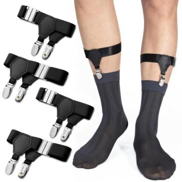Imagem de Suspensórios de meias STAY GENT para homens, 2 pares e 4 ligas