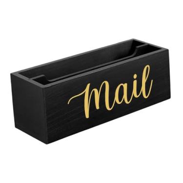 Imagem de WeiLaiKeQi Organizador de Correspondência de, Porta-notas, Bandeja para Envelopes Rústica, Cesta, Porta-cartas para Mesa de Balcão, Casa de Fazenda