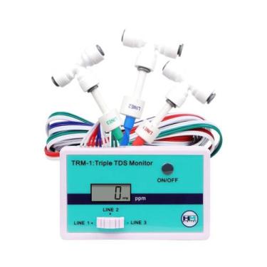 Imagem de Medidor Triplo De TDS 0-9990 PPM Testador De Qualidade Da Água Para Aq