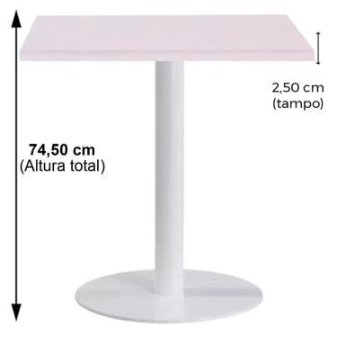 Imagem de Mesa Pisa Beta Fratini Disco Redondo Branco Tampo MDP