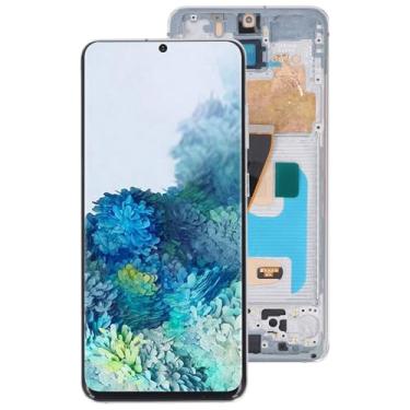 Imagem de Yunir Para Substituição da Tela LCD 4G, Tela LCD Para SM G980 SM G980U G980B G980F Digitalizer Touch Screen Conjunto Com Moldura e Kit de Reparo (Prata)