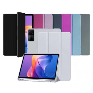 Imagem de Capa Smart Case para Xiaomi Redmi Pad SE 11'' – Magnética, Sleep/Wake, Suporte para Caneta, Tampa Magnética e Suporte Integrado (Cinza-claro, Redmi Pad SE 11'' (Apenas capa))