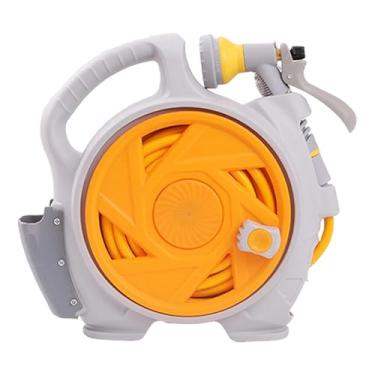 Imagem de Generic Carrinho de carretel de mangueira de jardim, mangueira de água telescópica, mangueiras práticas, carrinho de carretel, conjunto de carro de tubo de, Amarelo