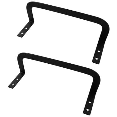 Imagem de LQ Industrial 2 peças ajustáveis de metal preto blocos antiderrapantes 80 x 90 x 265 mm barra de fixação de colchão seguro