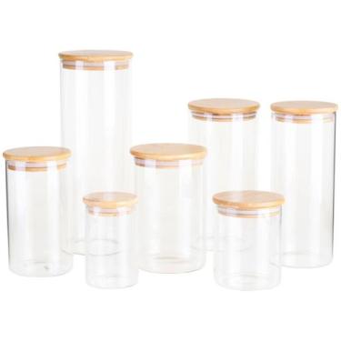 Imagem de Jogo de Potes de Vidro Hermético Brinox com Tampa Redondo Ekko 7 Peças