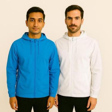 Imagem de Kit 2 Corta Vento Masculino Impermeável Sem Estampa Agasalho de Invern